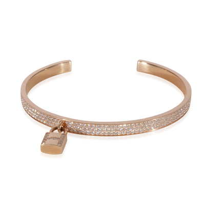 Hermes Kelly Cadenas Diamond Bracelet Small Model in 18K Rose Gold 2.49 CTW