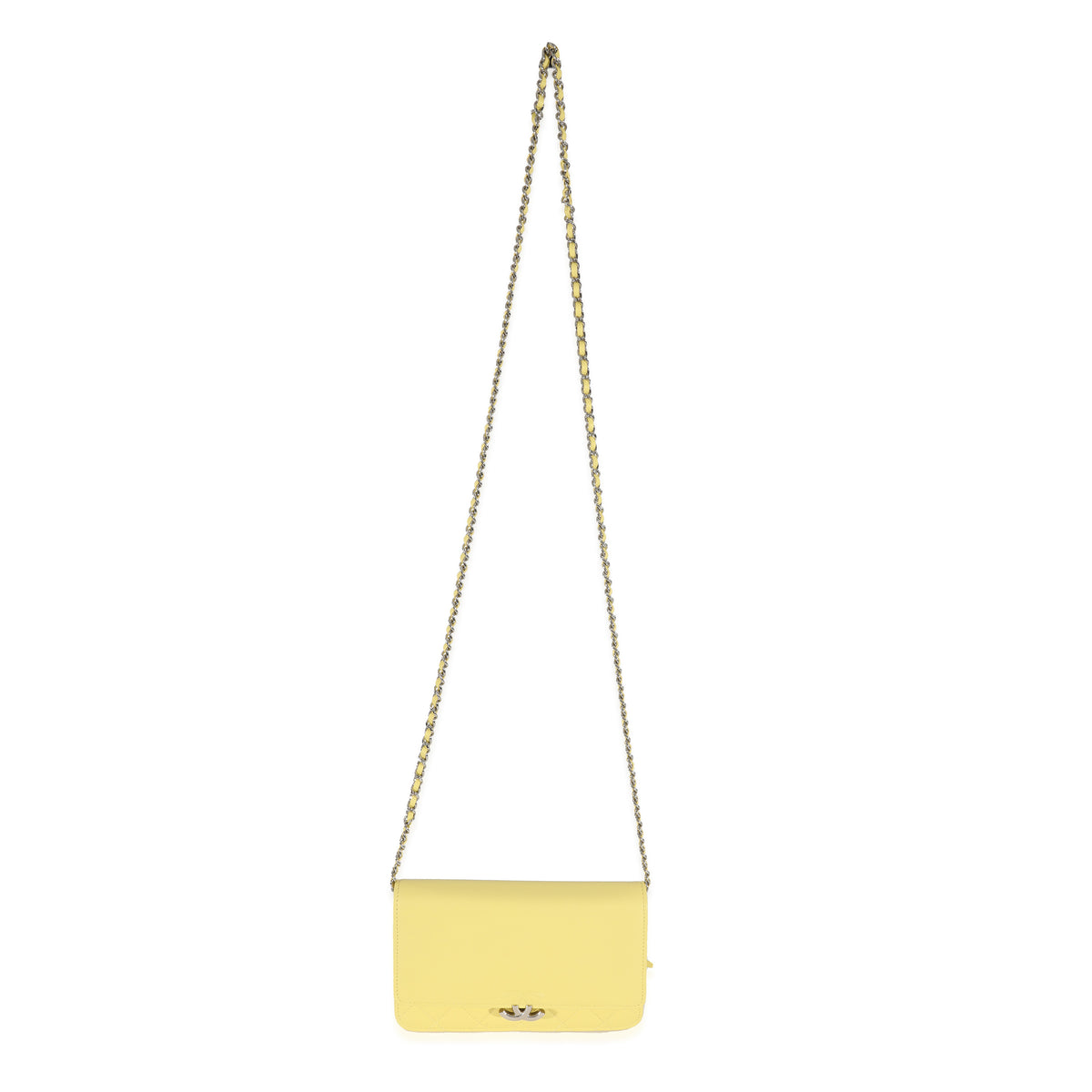 Chanel Yellow Leather Urban Companion Wallet On Chain