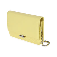 Chanel Yellow Leather Urban Companion Wallet On Chain