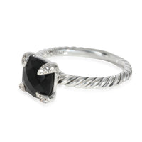 David Yurman Chatelaine Onyx Diamond Ring in Sterling Silver 0.03 CTW