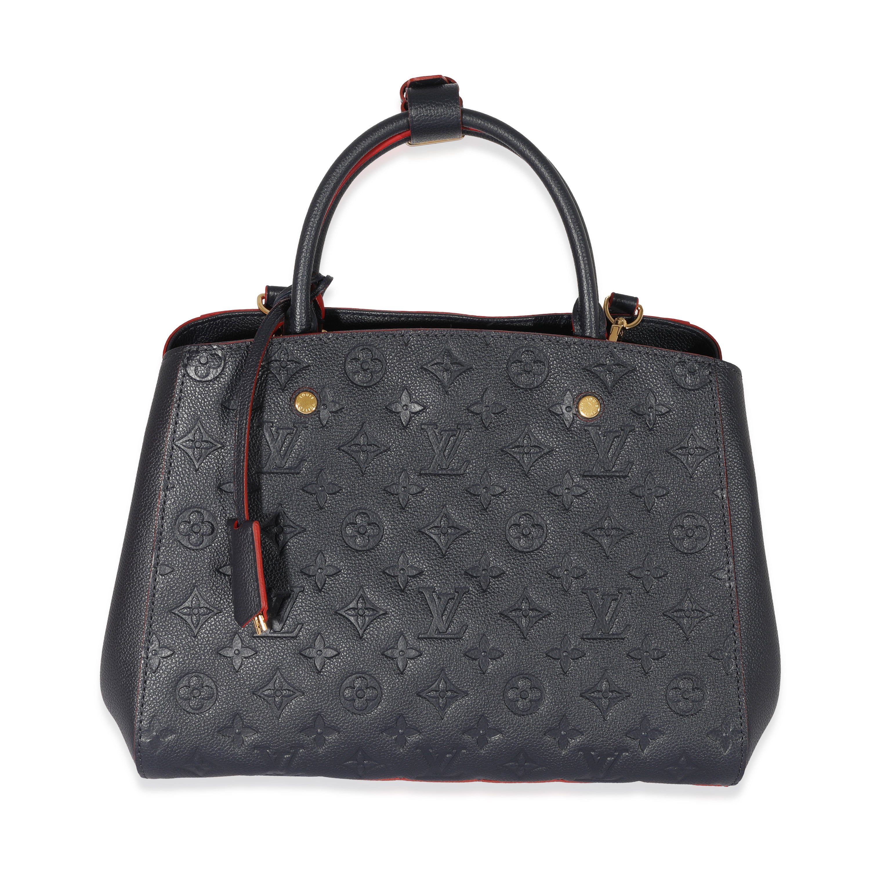 Louis+Vuitton+Montaigne+Top+Handle+Bag+MM+Brown+Canvas for sale online