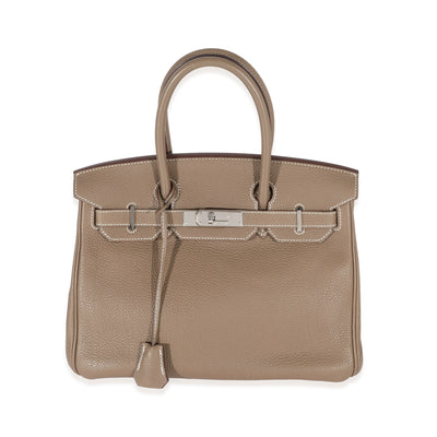 Hermes Etoupe Togo Birkin 30 PHW