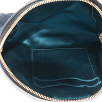 Gucci Black Embroidered Suede Ophidia Dome Bag