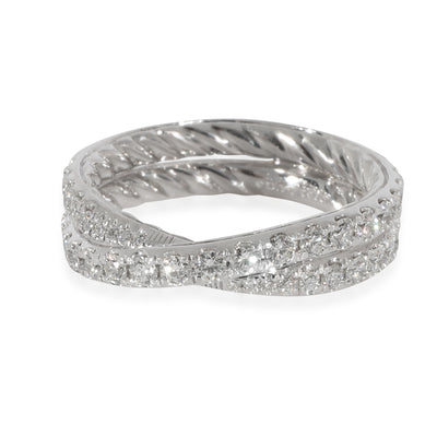 David Yurman Crossover Diamond Band in Platinum 1.03 CTW