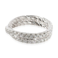 David Yurman Crossover Diamond Band in Platinum 1.03 CTW