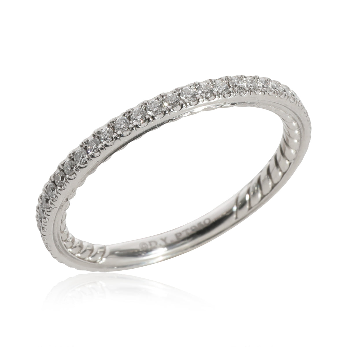 David Yurman Eden Diamond Wedding Band in  Platinum 0.43 CTW