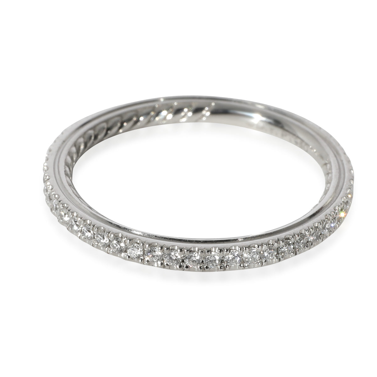 David Yurman Eden Diamond Wedding Band in  Platinum 0.43 CTW