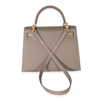 Hermes Epsom Gris Etain Kelly Sellier 28 GHW