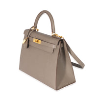 Hermes Epsom Gris Etain Kelly Sellier 28 GHW