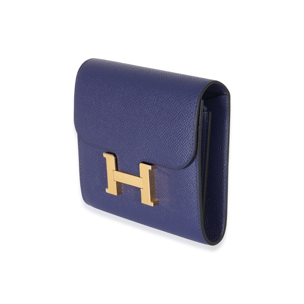 Hermès Epsom Iris Constance Compact Wallet GHW