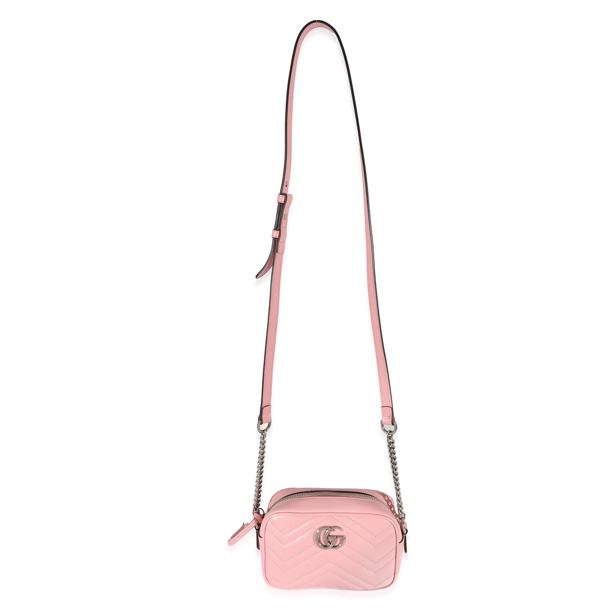 Gucci Pink Leather Mini GG Marmont Bag