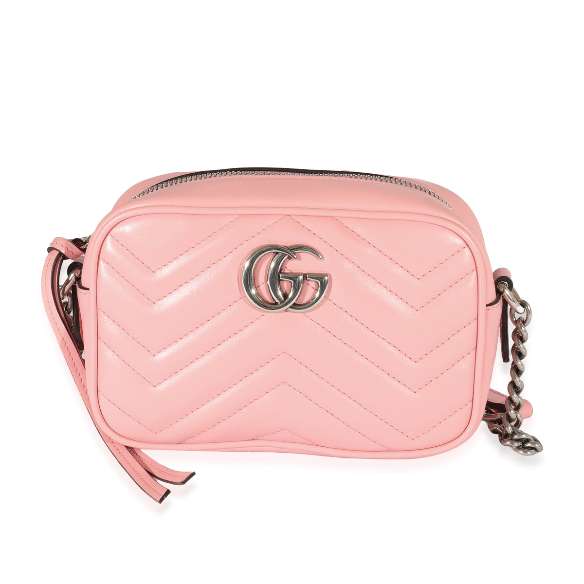 Gucci Pink Leather Mini GG Marmont Bag