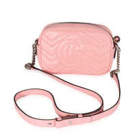 Gucci Pink Leather Mini GG Marmont Bag