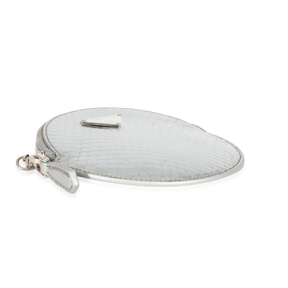 Prada Ayers Silver Round Mini Pouch