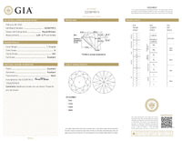 GIA Certified 1.13 Ct Round cut H VS2 Loose Diamond