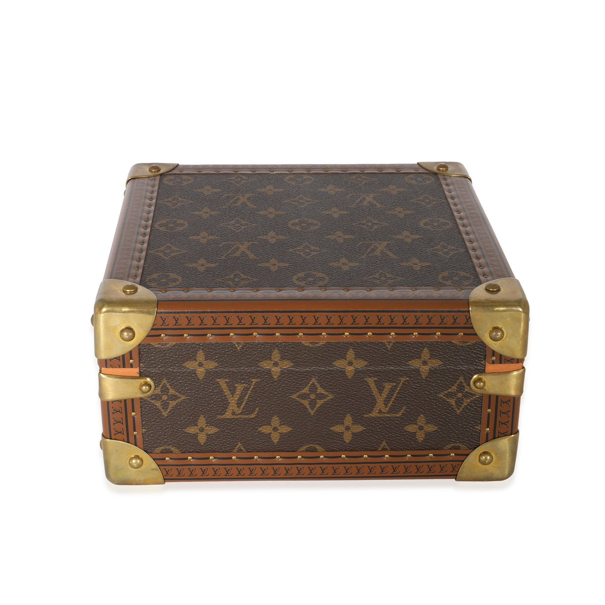 Louis Vuitton Monogram Trunk Jewelry Box Case Brown x Pink Purple
