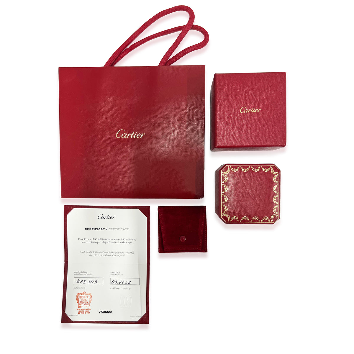 Cartier Etincelle Diamond Band in  Platinum 0.27 CTW