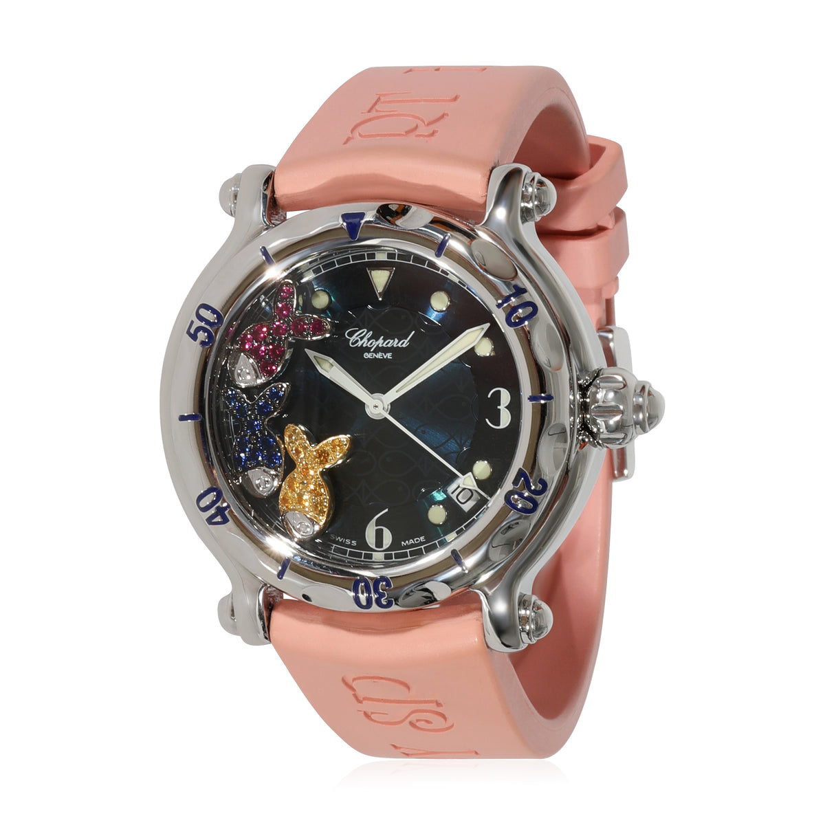 Chopard Happy Fish 28 8347 8 402 Unisex Watch in Stainless Steel