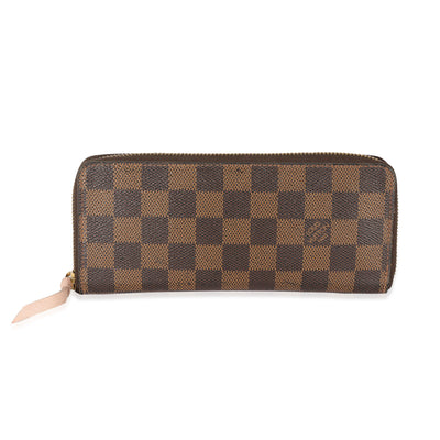 Louis Vuitton Damier Ebene Coated Canvas Clemence Wallet