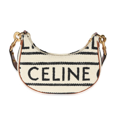 Celine Beige Textile Medium Ava Strap Bag