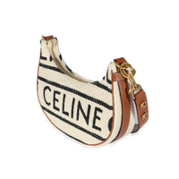 Celine Beige Textile Medium Ava Strap Bag