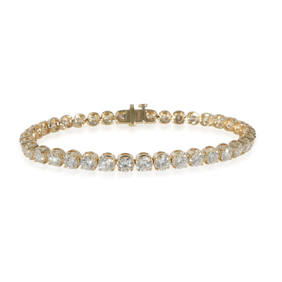 James Allen Round Diamond Tennis Bracelet in 14K Yellow Gold 10.00 CTW