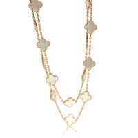 Van Cleef & Arpels Alhambra Mother Of Pearl Necklace in 18k Yellow Gold