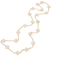 Van Cleef & Arpels Alhambra Mother Of Pearl Necklace in 18k Yellow Gold