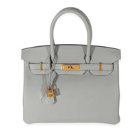 Hermes Togo Gris Mouette Birkin 30 GHW