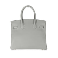 Hermes Togo Gris Mouette Birkin 30 GHW