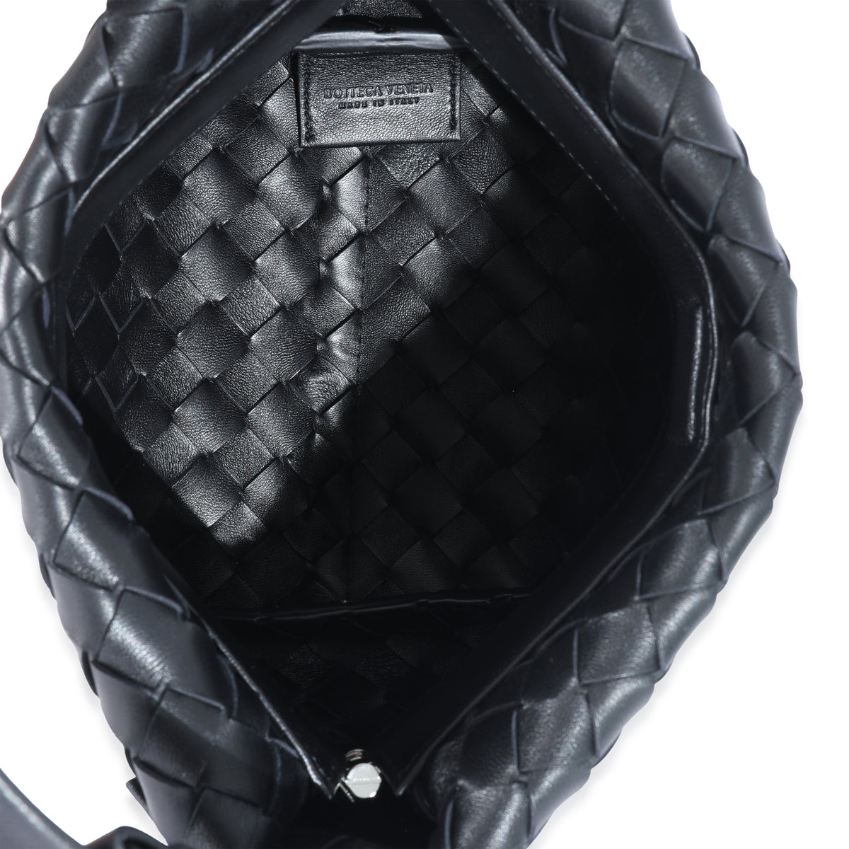 Bottega Veneta Black Intrecciato Tie Shoulder Bag