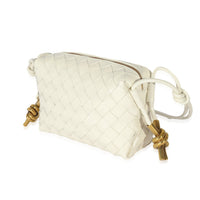 Bottega Veneta Calfskin White Intrecciato Mini Loop Bag