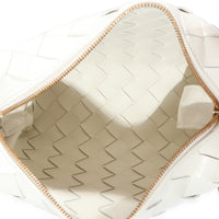 Bottega Veneta Calfskin White Intrecciato Mini Loop Bag