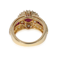 Van Cleef & Arpels Vintage Ruby Diamond Ring in 18k Yellow Gold 1.50 CTW