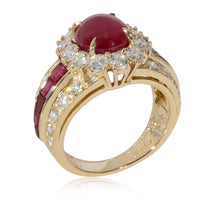 Van Cleef & Arpels Vintage Ruby Diamond Ring in 18k Yellow Gold 1.50 CTW