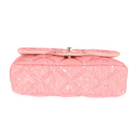 Chanel 20B Pink Ombré Sequin Mini Flap Bag