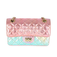 Chanel Multicolor Metallic Goatskin Mini Reissue 2.55