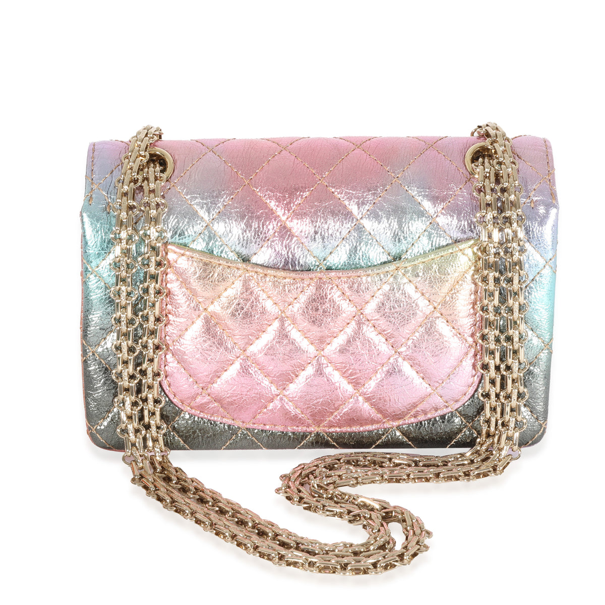Chanel Classic Mini Rectangular Flap Bag in Sparkly Metallic Rose Gold  Goatskin - SOLD