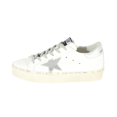 Golden Goose White Leather Hi Star