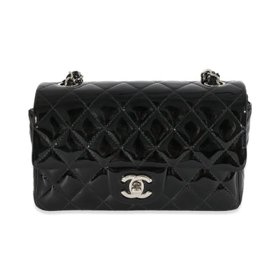 Chanel Black Patent Mini Rectangular Flap