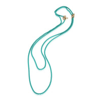 David Yurman Bel Aire Chain Necklace in Turquoise in 14KT Yellow Gold/Steel
