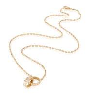 Cartier Interlocking Circle Love Necklace With Diamonds 0.22 CTW