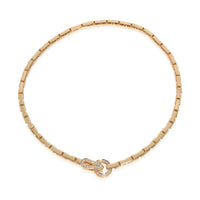 Cartier Agrafe Diamond Box Link Chain Necklace in 18k Yellow Gold 1.1 Ctw