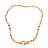 Cartier Agrafe Diamond Box Link Chain Necklace in 18k Yellow Gold 1.1 Ctw