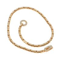 Cartier Agrafe Diamond Box Link Chain Necklace in 18k Yellow Gold 1.1 Ctw