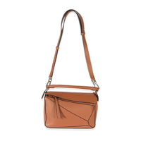 Loewe Brown Leather Small Puzzle Bag