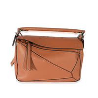 Loewe Brown Leather Small Puzzle Bag