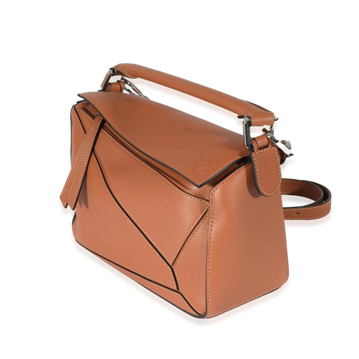 Loewe Brown Leather Small Puzzle Bag