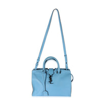 Saint Laurent Blue Leather Downtown Cabas Tote