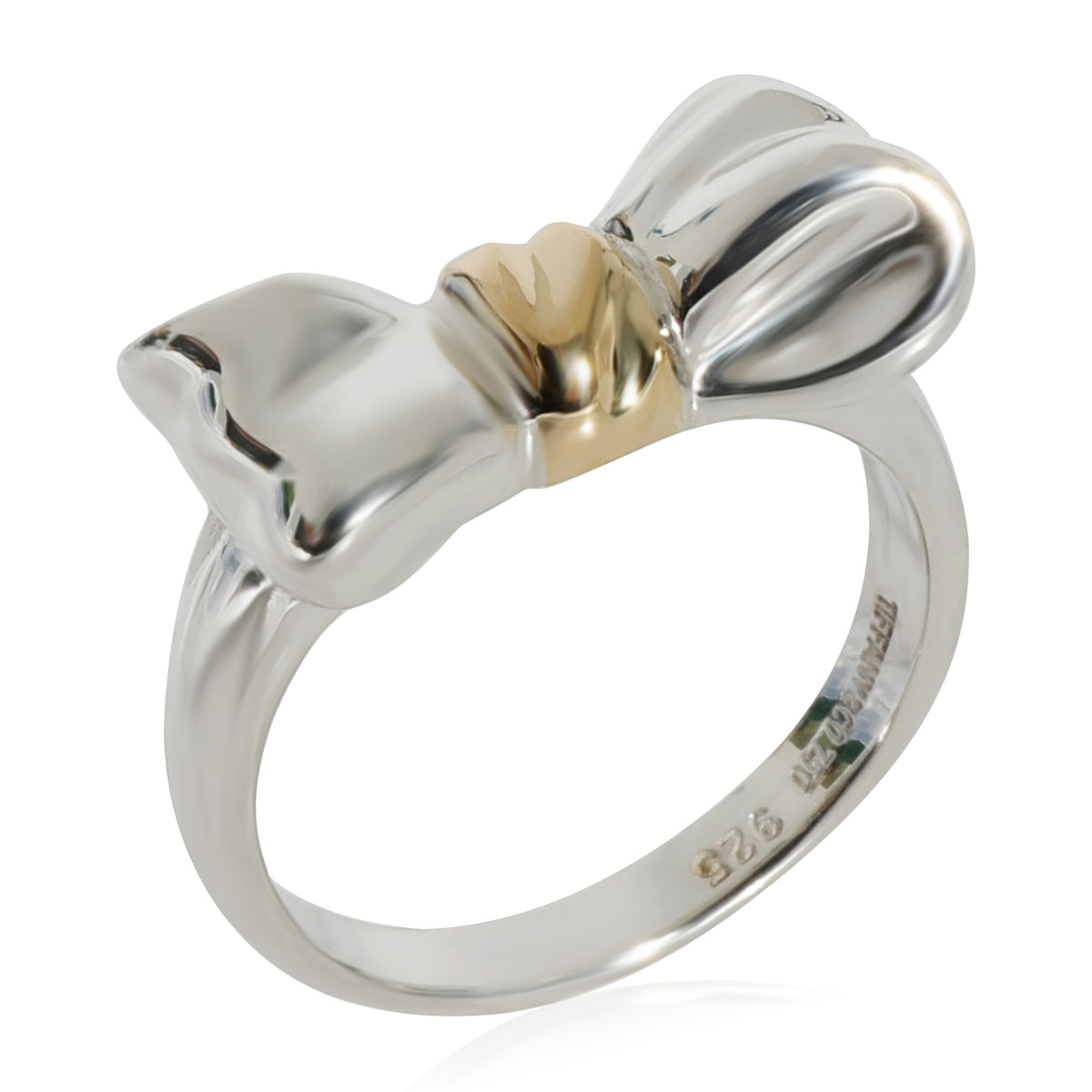 Tiffany & Co. Bow Ring in 18k Yellow Gold/Sterling Silver